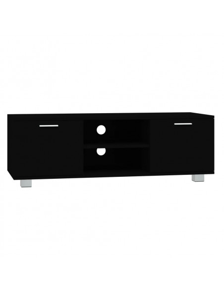 Mobile Porta TV Nero 120x40,5x35 cm in Legno Multistrato