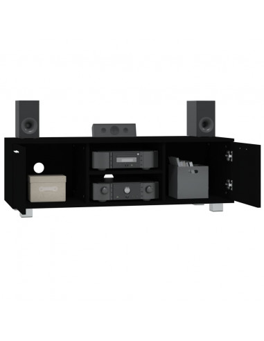 Mobile Porta TV Nero 120x40,5x35 cm in Legno Multistrato