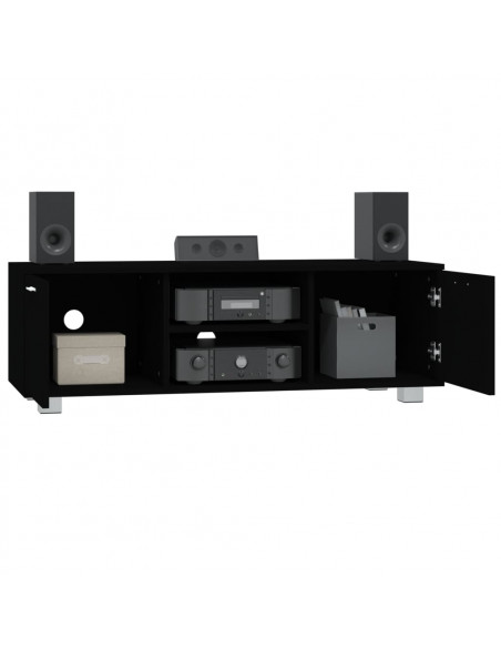 Mobile Porta TV Nero 120x40,5x35 cm in Legno Multistrato