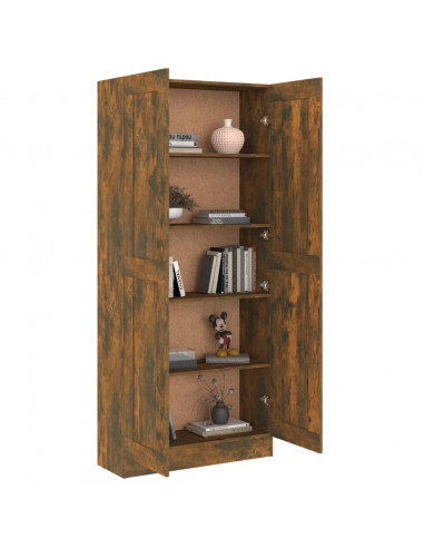 Comodino Rovere Fumo 82,5x30,5x185,5 cm in Legno Multistrato