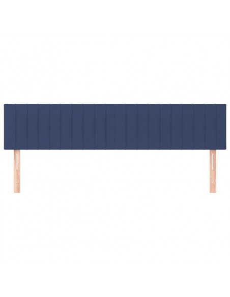 Testiera 2 pz Blu 90x5x78/88 cm in Tessuto