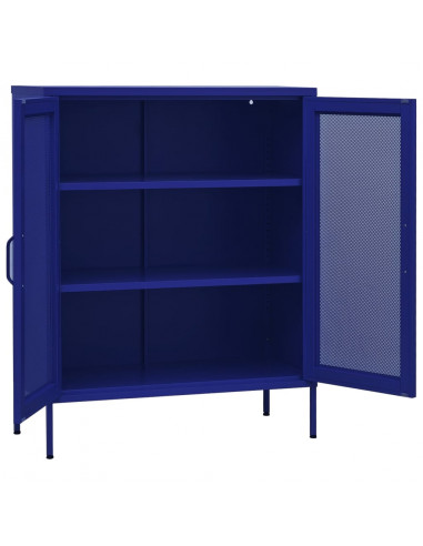 Armadietto Blu Marino 80x35x101,5 cm in Acciaio