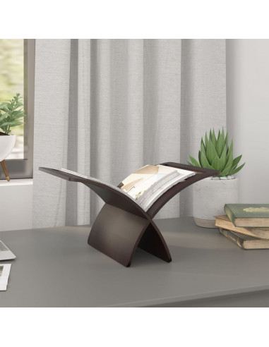 Portariviste da Pavimento in Legno Marrone