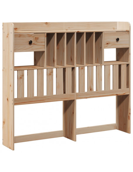 Testiera con Ripiani 120 cm in Legno Massello di Pino