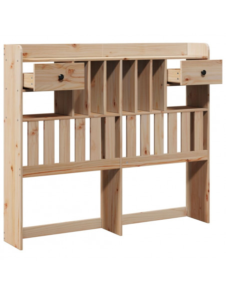 Testiera con Ripiani 120 cm in Legno Massello di Pino