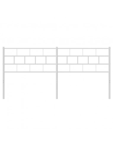 Testiera in Metallo Bianco 200 cm