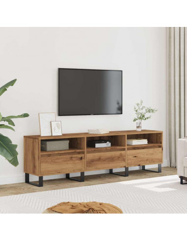 Mobile Porta TV Rovere Artigianale 150x30x44,5 cm Multistrato