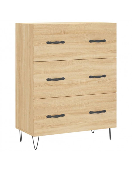 Credenza Rovere Sonoma 69,5x34x180 cm in Legno Multistrato