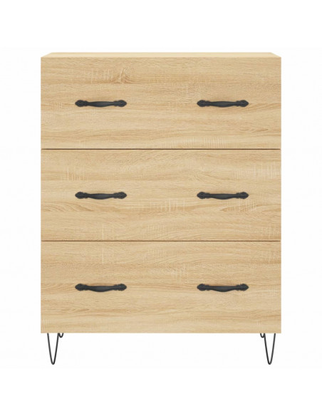 Credenza Rovere Sonoma 69,5x34x180 cm in Legno Multistrato
