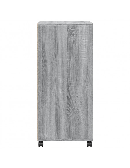 Mobiletto con Ruote Grigio Sonoma 55x40x91cm in Truciolato