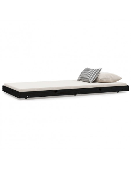 Giroletto Nero 75x190 cm in Legno Massello di Pino