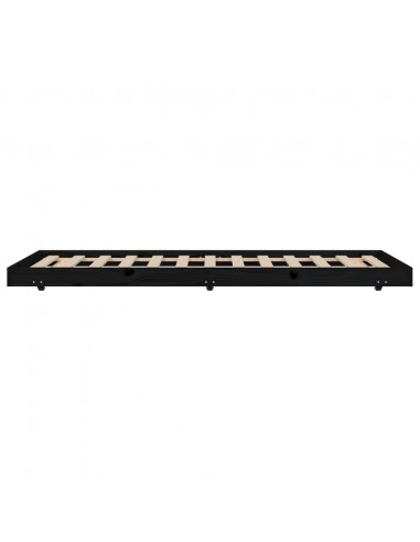 Giroletto Nero 75x190 cm in Legno Massello di Pino