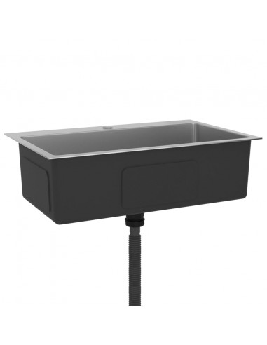 Lavello da Cucina Lavorato a Mano in Acciaio Inox