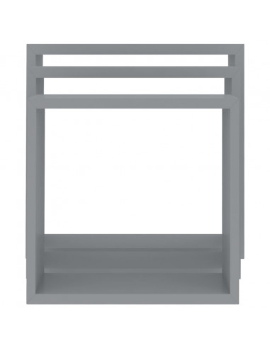 Mensole a Cubo da Parete 3 pz Grigie in MDF