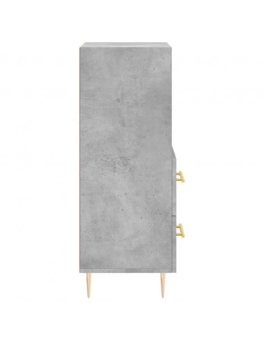 Credenza Grigio Cemento 34,5x34x90 cm in Legno Multistrato