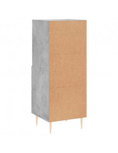 Credenza Grigio Cemento 34,5x34x90 cm in Legno Multistrato