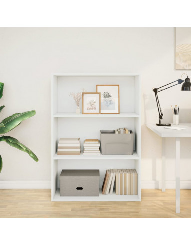 Libreria Bianca 80x30x114 cm in Legno Multistrato