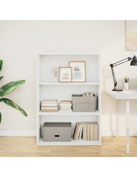 Libreria Bianca 80x30x114 cm in Legno Multistrato