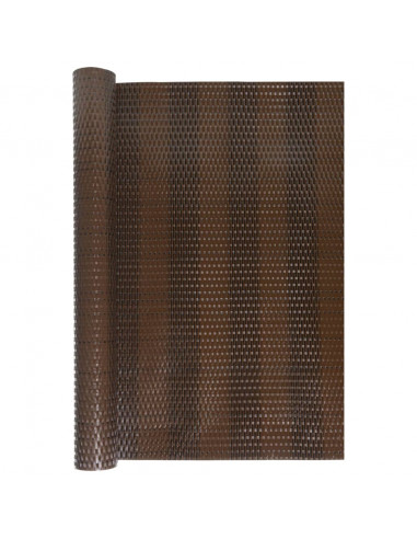 Paravento da Balcone Marrone e Nero 400x100 cm in Polyrattan