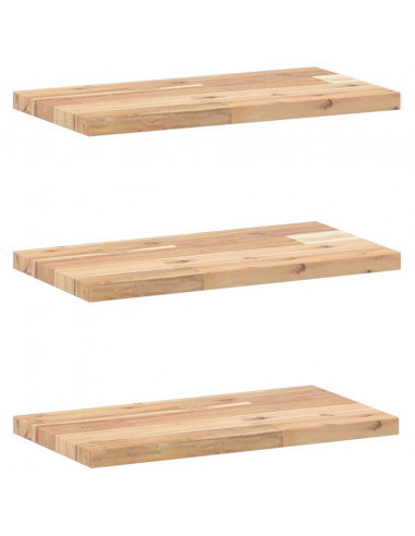Mensole da Parete 3 pz 40x20x2 cm Legno Acacia Non Trattato