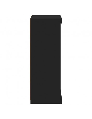 Credenza con Luci LED Nera 41x37x100 cm