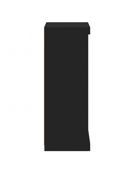 Credenza con Luci LED Nera 41x37x100 cm