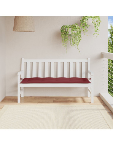 Cuscino Panca da Giardino Rosso Vino Mélange 150x50x7cm Tessuto