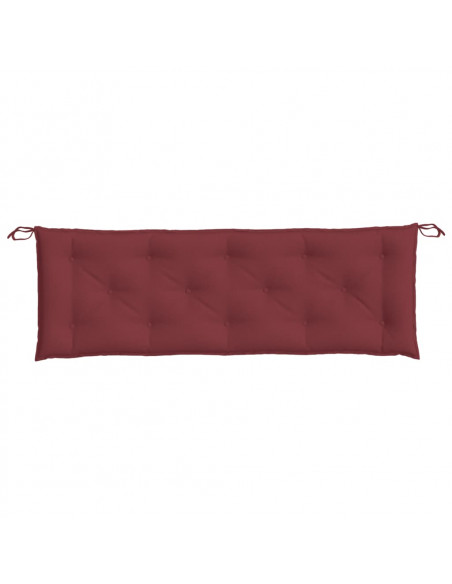 Cuscino Panca da Giardino Rosso Vino Mélange 150x50x7cm Tessuto