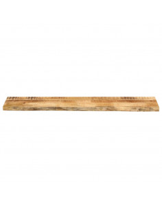 Piano Tavolo 140x40x2,5 cm Bordi Vivi Legno di Mango Grezzo 2