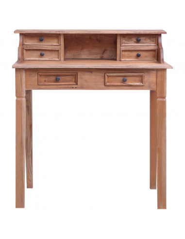 Scrivania con Cassetti 90x50x101 cm in Legno Massello di Mogano
