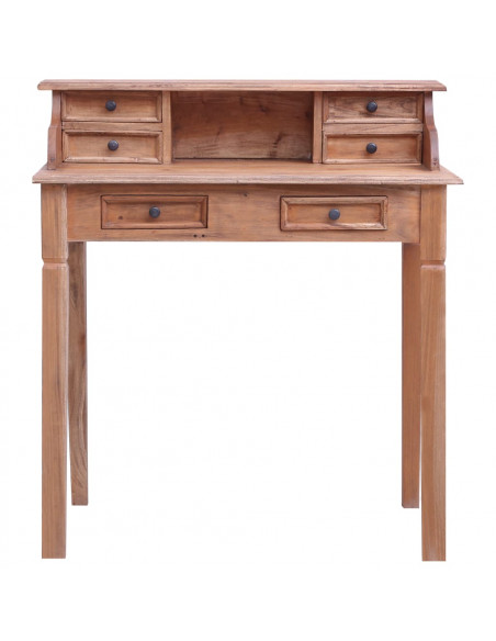 Scrivania con Cassetti 90x50x101 cm in Legno Massello di Mogano