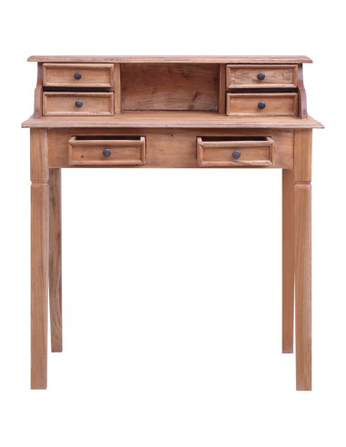 Scrivania con Cassetti 90x50x101 cm in Legno Massello di Mogano