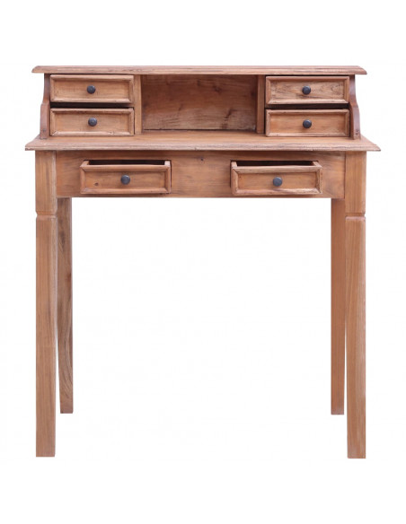 Scrivania con Cassetti 90x50x101 cm in Legno Massello di Mogano