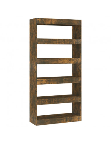 Libreria/Divisorio Rovere Fumo 80x30x166 cm in Truciolato