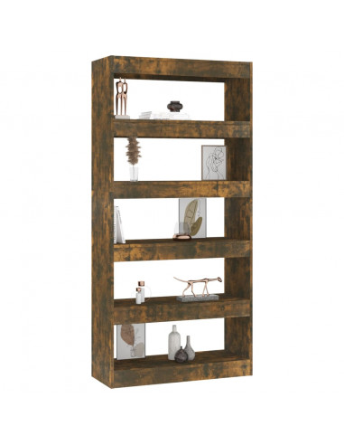 Libreria/Divisorio Rovere Fumo 80x30x166 cm in Truciolato