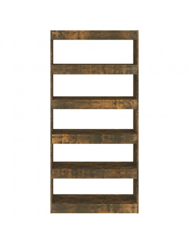 Libreria/Divisorio Rovere Fumo 80x30x166 cm in Truciolato