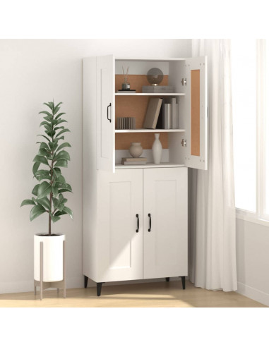 Credenza Bianca 69,5x34x90 cm in Legno Multistrato