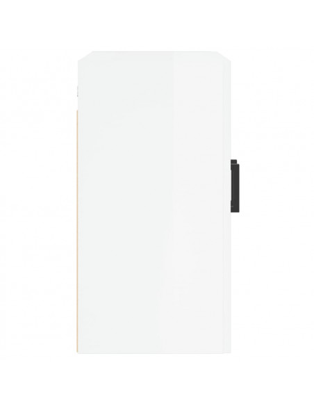 Armadietto a Muro Bianco Lucido 60x31x60 cm Legno Multistrato