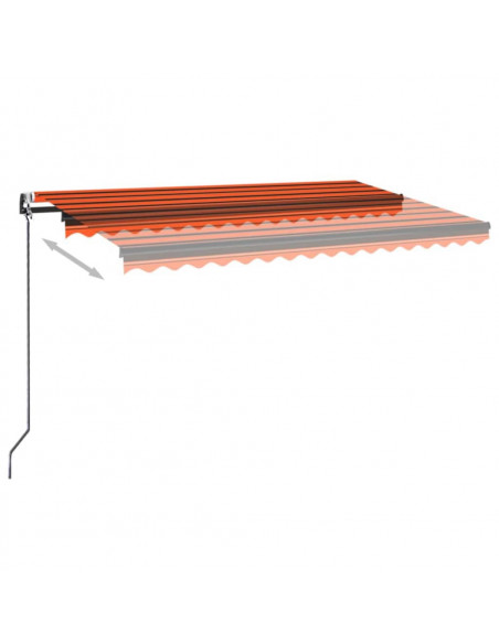 Tenda Sole Retrattile Automatica 400x350 cm Arancione e Marrone