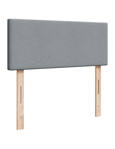 Giroletto a Molle con Materasso Grigio Chiaro 120x190cm Tessuto