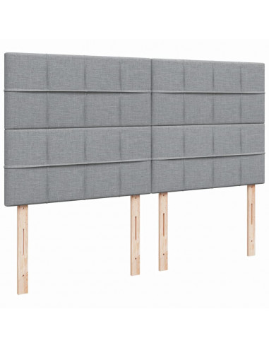 Giroletto a Molle con Materasso Grigio Chiaro180x200 cm Tessuto