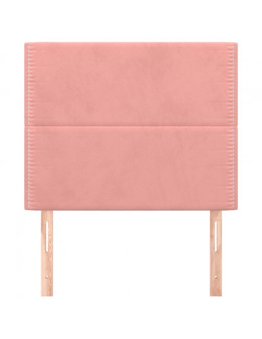 Testiera 2 pz Rosa 90x5x78/88 cm in Velluto