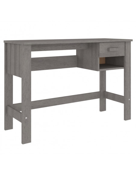 Scrivania HAMAR Grigio Chiaro 110x40x75 cm in Legno di Pino
