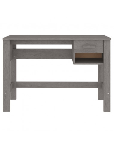 Scrivania HAMAR Grigio Chiaro 110x40x75 cm in Legno di Pino