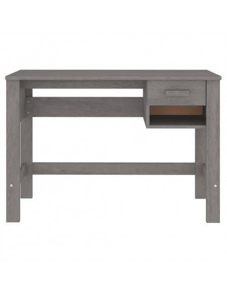 Scrivania HAMAR Grigio Chiaro 110x40x75 cm in Legno di Pino