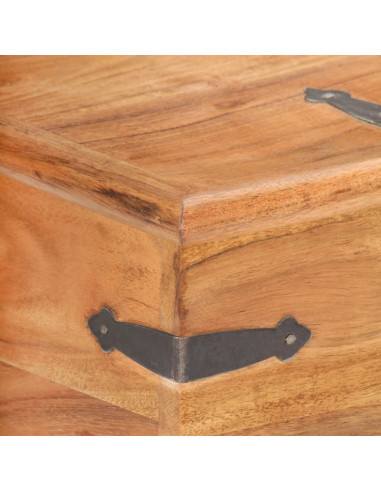 Baule 40x40x40 cm in Legno Massello di Acacia