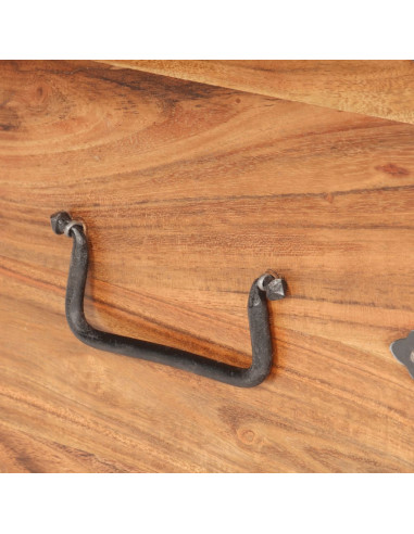 Baule 40x40x40 cm in Legno Massello di Acacia