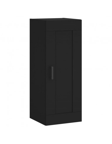 Credenza Nera 34,5x34x180 cm in Legno Multistrato