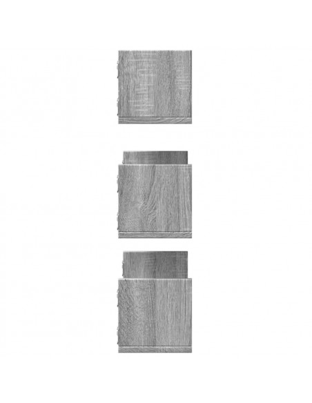 Mensole a Parete 2pz Grigio Sonoma 58x18x18 cm in Truciolato