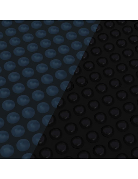 Pellicola Galleggiante Solare PE Piscina 600x300 cm Nero e Blu